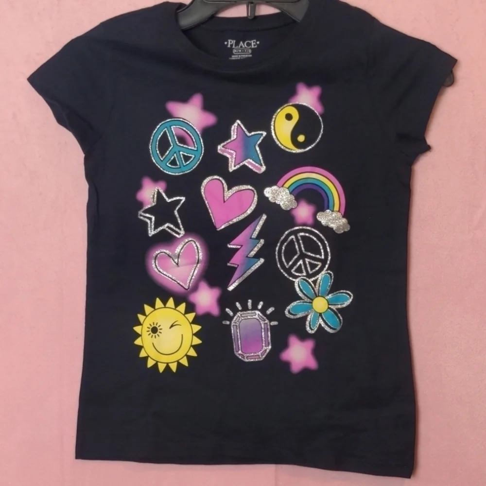 The Children's Place 4 Pack Short Sleeve Graphic Tees size Medium 7/8